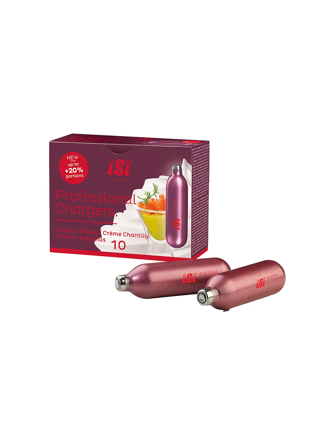 ISI | Sahnekapseln Professional Chargers 10 Stück | 